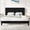 Black, variant on Amolife Queen Bed Frame, Platform Bed with Upholstered Velvet Adjustable Headboard, Wooden Slats, Easy Assembly, Black