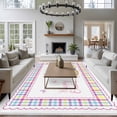 thumbnail image 3 of Large Area Rugs for Living Room Bedroom, Easter 8'x10' Rug Washable Carpet Runner Indoor Outdoor, Spring Tulip Floral Rabbits Butterfly Pastoral Non Slip Floor Mats Rug for Kitchen, Patio, 3 of 8