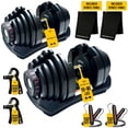 thumbnail image 1 of MotionGrey Adjustable Dumbbell 10 LB to 90 LB - 15 Weight Settings with Anti-slip Handle - Perfect for Home Gym Exercise & Workout Equipment - Free 2 Hand Grips & 2 Jump Ropes Included, 1 of 8