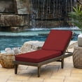 thumbnail image 2 of Arden Selections Modern Outdoor Chaise Cushion 21 x 46, Ruby Red Leala, 2 of 8