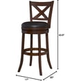 thumbnail image 7 of ZXNYH Swivel Counter Height Barstool 24 Inch Seat Height Light Brown Set of 1, 7 of 7
