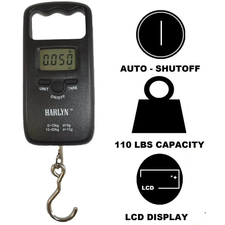 Digital Luggage Scale - Baggage Weight - Light, portable and best for  travel - 50 kg / 110 lbs capacity - Auto Shutoff - LCD Display 