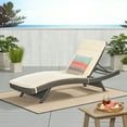 thumbnail image 2 of Anthony Outdoor Wicker Adjustable Chaise Lounge with Cushion, Grey, Beige, 2 of 9