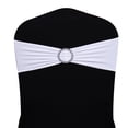 thumbnail image 2 of Fajas de silla SINSSOWL, 50 unidades, elastano, color blanco, para boda, 2 of 9