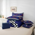 thumbnail image 6 of Homewish Kids Teens Racing Car Twin Bedding Sets 7-Piece,Extreme Sport Bedding Comforter Set Microfiber,Geometric Plaid Grid Breathable Sheet Sets,Luxury Bedroom Decor,Reversible, 6 of 8