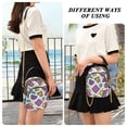 thumbnail image 6 of FORMRS Crossbody Bag for Women Quilted Travel Shoulder Cell Phone Purse with Chain Strap Handbag, Purple Retro Pattern, 6 of 7