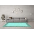 thumbnail image 3 of Ahgly Company Indoor Square Solid Light Blue Modern Area Rugs, 5' Square, 3 of 4