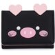 thumbnail image 1 of Cartera Kawaii para niñas, lindo cerdo, monedero para mujer, tarjetero, organizador de billetes, cerdo negro Feliz Sencillez, 1 of 5