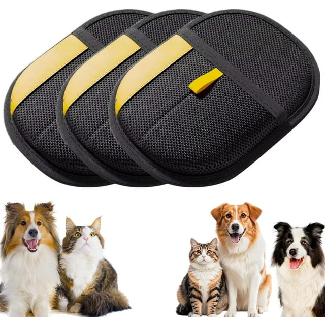 CNKOO202 5 Gants d'Épilation pour Animaux de Compagnie Gants Électrostatiques Poils d'Animaux Gants de Toilettage Réutilisables pour Chats et Chevaux avec Poils Longs et Courts