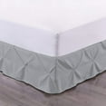 thumbnail image 3 of D.N.G. BEDDINGS 1 Piece Pinch Pleated Bed Skirt, 15 Inch Deep Pocket, 800 Thread Cotton 100% Egyptian Cotton, King Size (76" x 80") Inch, Solid Silver, 3 of 3