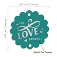 thumbnail image 6 of Inkdotpot Pack Of 100 Real Silver Foil Paper Tags Let Love Sparkle Wedding Favor Hang Tags, 6 of 7
