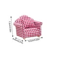 thumbnail image 4 of Single Sofa - Wide Application House Furniture Single Gift Polyester Application Miniature Single Sofa chequer white, 4 of 7