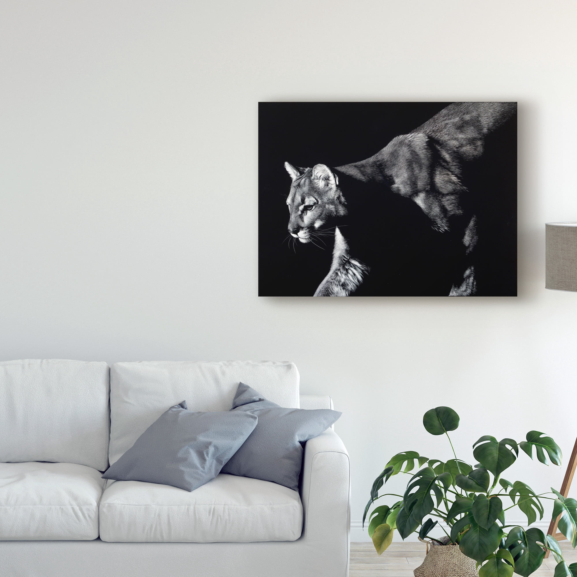Trademark Fine Art 'Prowler Lion' Canvas Art by Julie T. Chapman