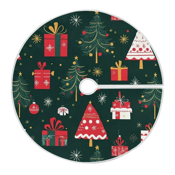 Ryvnso Christmas Tree Skirt Christmas Trees Gifts Xmas Tree Skirts Ornament Home Decorations 35.4"