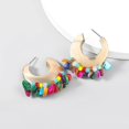 thumbnail image 4 of Pendientes con forma de C de estilo bohemio con personalidad, estilo de vacaciones sencillo a la moda, código de modelo Ca--C 8343 C, 4 of 4