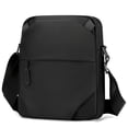 thumbnail image 1 of Crossbody bag for men, Small messenger bag with zipper and adjustable shoulder strap, Slim Shoulder Bag with Pocket, Black, 1 of 5