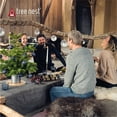 thumbnail image 2 of Tree Nest Moonlight Tabletop Christmas Tree Stand for Real Trees, White, 2 of 5