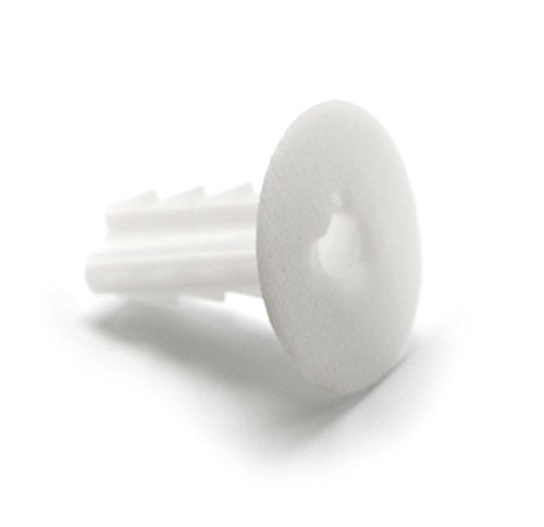 White Loops Feed Through Wall Cover 8mm White Single Cable Bushes PACK OF 2 Satellite RG6 CCTV Cable Grommet Brick Plate Coaxial Hole Entry Tidy Cap 3210x2