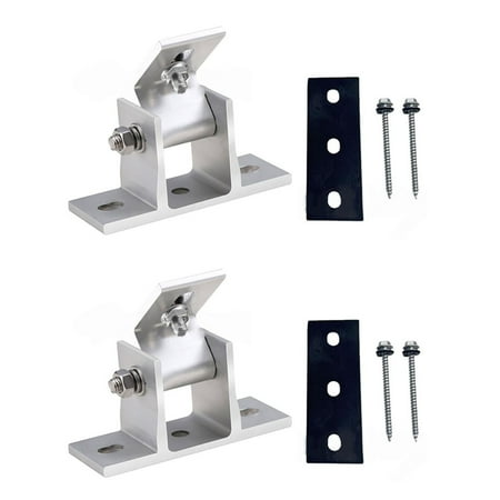 

BUYISI Solar Panel Bracket Set Solar Holder End Clamp Kit Adjustable Flat Roof Mounting 2sets