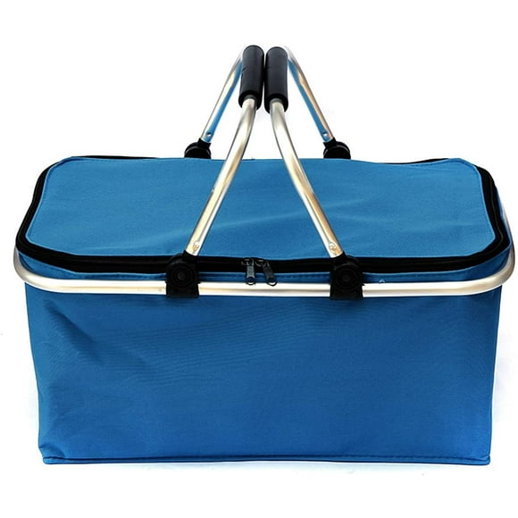 Picnic Basket -Grocery Basket- Laundry Basket -Market Basket-Insulated Strong Aluminum Frame Christmas gift basket
