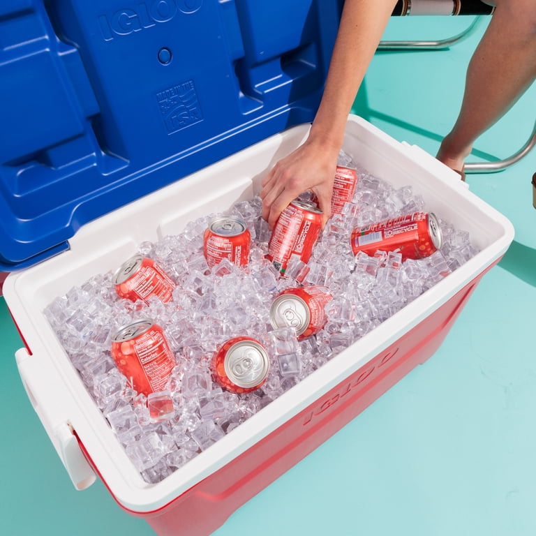 Igloo 48 QT Laguna Hard Sided Ice Chest Cooler, Red White & Blue
