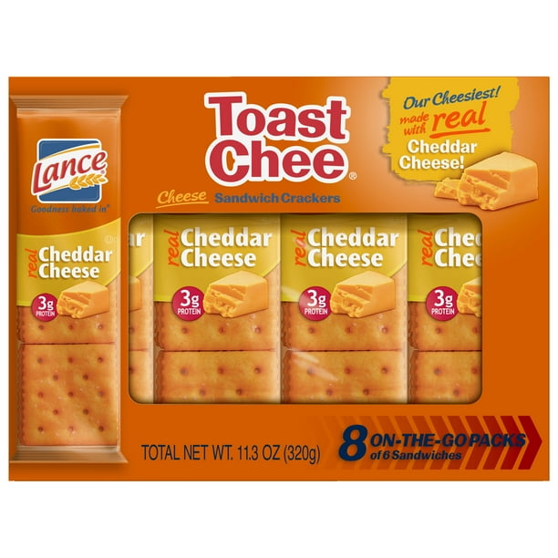 Lance ToastChee Cheddar Sandwich Crackers, 8 Ct
