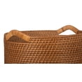 thumbnail image 5 of Kouboo Laguna Round Rattan With Ear Handles Basket For Organizing, Living Room, Blankets, Toy Bin, Laundry And Plants, Honey Brown, 5 of 7