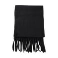 thumbnail image 3 of Charmgo Women Scarf Clearance, Women's Winter Thickened Macaron Warm Shawl Solid Color Large Braid Scarf, Hair Scarf for Women Black One Size, 3 of 3