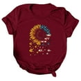 thumbnail image 3 of IROINNID July 4th Tops for Women Round Neck T-Shirt Casual Loose Tops Blouse Short Sleeve Tops USA 4th Of July, 3 of 6