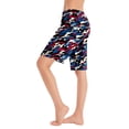 thumbnail image 2 of LVHAOGJOB Womens Gym Shorts Print High Waist Athletic Comfy Drawstring Multicolor with Pockets Short Pants for Ladies Plus Size, 2 of 4