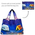 thumbnail image 5 of Wrapables Large & Small Foldable Tote Nylon Reusable Grocery Bags, Set of 2, Outdoors, 5 of 5