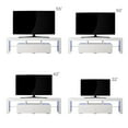 thumbnail image 3 of Aukfa TV Stand with 2 Cabinets for TVs up to 70" - White, 3 of 8