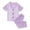 Purple, variant on Little Girls Silk Pajamas Set Short Sleeve Button-Down Top Pants Girls Summer PJS 6T Girls Pajamas