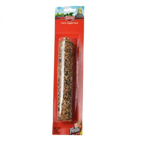 Fruit Veggie Treat - Kaytee Fiesta Fruit & Veggie Treat Stick - Cockatiel 4 oz - Pack of 6