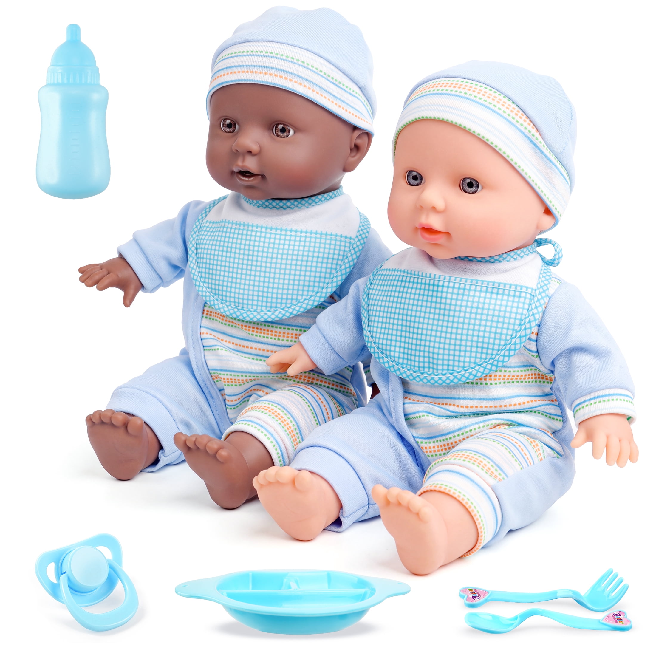 JC Toys La Baby African American Baby Doll |Washable 11 Inch Soft