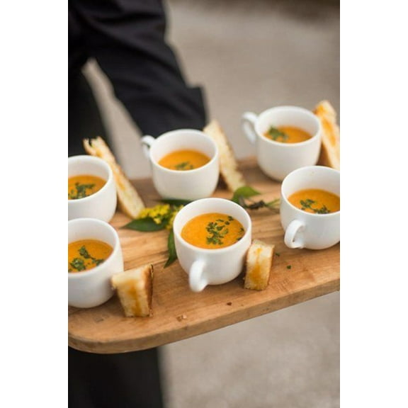 Acrylic Soup Appetizer Plastic Mugs w/Mini Spoons Set of 20