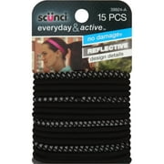 Scunci Everyday & Active Hair Ties, Black, 15 count