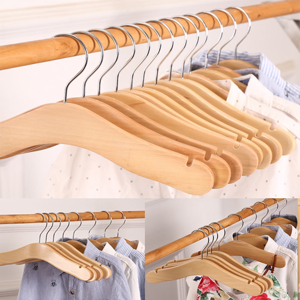 Wooden Baby Hangers Kids Hangers Notched Shoulder Design for Children Clothes Decoration Hanger 10 Pack Small Walmart
