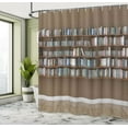 thumbnail image 5 of Ambesonne Library Shower Curtain, Interior Bookshelves Wall, 69"Wx84"L, Multicolor, 5 of 5