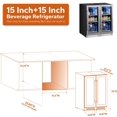 thumbnail image 6 of Ca'Lefort 30 inch Beverage Refrigerator,200 Cans Beverage Cooler with Stainless steel door frame for Home Office, 6 of 8