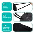 thumbnail image 4 of 50pcs KN95 Face Mask Black 5 Layer Cup Dust Safety Masks Filter Efficiency≥95% Breathable Elastic Ear Loops Black Masks, 4 of 7