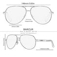 thumbnail image 3 of BARCUR Stainless Steel Men's Sunglasses Men Polarized Coating Classic Sun Glasses Women Shade Male Driving Accessories Eyewear, 3 of 4