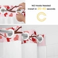 thumbnail image 2 of No Hook Shower Curtain with Snap in Liner, Valentine's Day Red Love Heart Tree Waterproof Bath Curtain Double Layers with See Through Top Window, Tulip Gnome Best Mom Ever Shower Curtains 48x72in, 2 of 9