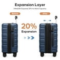 thumbnail image 4 of MIUSSE 5 Piece Luggage Set, Hardshell Lightweight Suitcase with TSA Lock Spinner Wheels, 100% PC Luggage Set 20in 24in 28in - Blue, 4 of 7