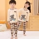 thumbnail image 2 of Conjuntos de pijamas de algodón para niños y niñas, ropa de dormir de Navidad para el hogar, 2 of 4
