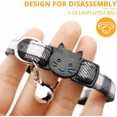 thumbnail image 3 of YITIAN Cat Collar with Bell - Plaid Pattern, Adjustable & Breakaway Design (8-12 Inches) - Cute Pet Collar for Kittens (Suitable for Male & Female Cats) - Perfect Pet Gift & Accessory (black, 1 Pack), 3 of 5