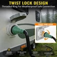 thumbnail image 5 of ZAZFO 50ft 50Amp Generator RV Extension Cord, NEMA 14-50P to SS2-50R Twist Lock, Generator Cord for Hurricane Emergency Outdoor Home RV, Black-Green, 5 of 9