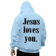 thumbnail image 2 of Jesus Loves You Hoodies for Men 2025 Christian Hooded Sweatshirt with Pockets Jesus Hoodie Pullover Hoody Mens Hoodies, 2 of 6