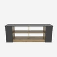 thumbnail image 3 of Space 55'' Modern TV Stand Console Table Entertainment Center for Up to 65'' TVs Black Walnut Finish, 3 of 6