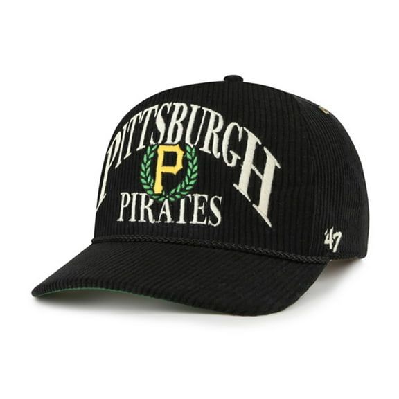 Men's '47  Black Pittsburgh Pirates Pitchout Rope Hitch Adjustable Hat